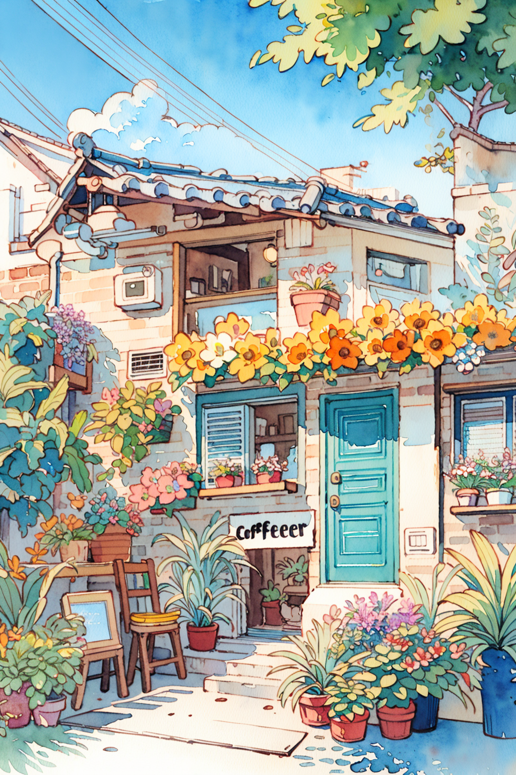 03848-2918245004-Flower store, coffee spot, tables, chairs, no one, windows, flowers, plants, potted plants, watercolor (medium), landscapes, doo.png